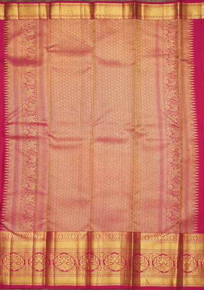 Pink Zariwork Pure Silk Saree-Koskii