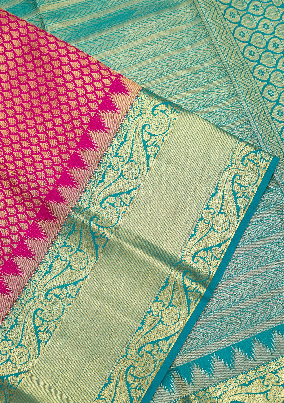 Pink Zariwork Pure Silk Saree-Koskii