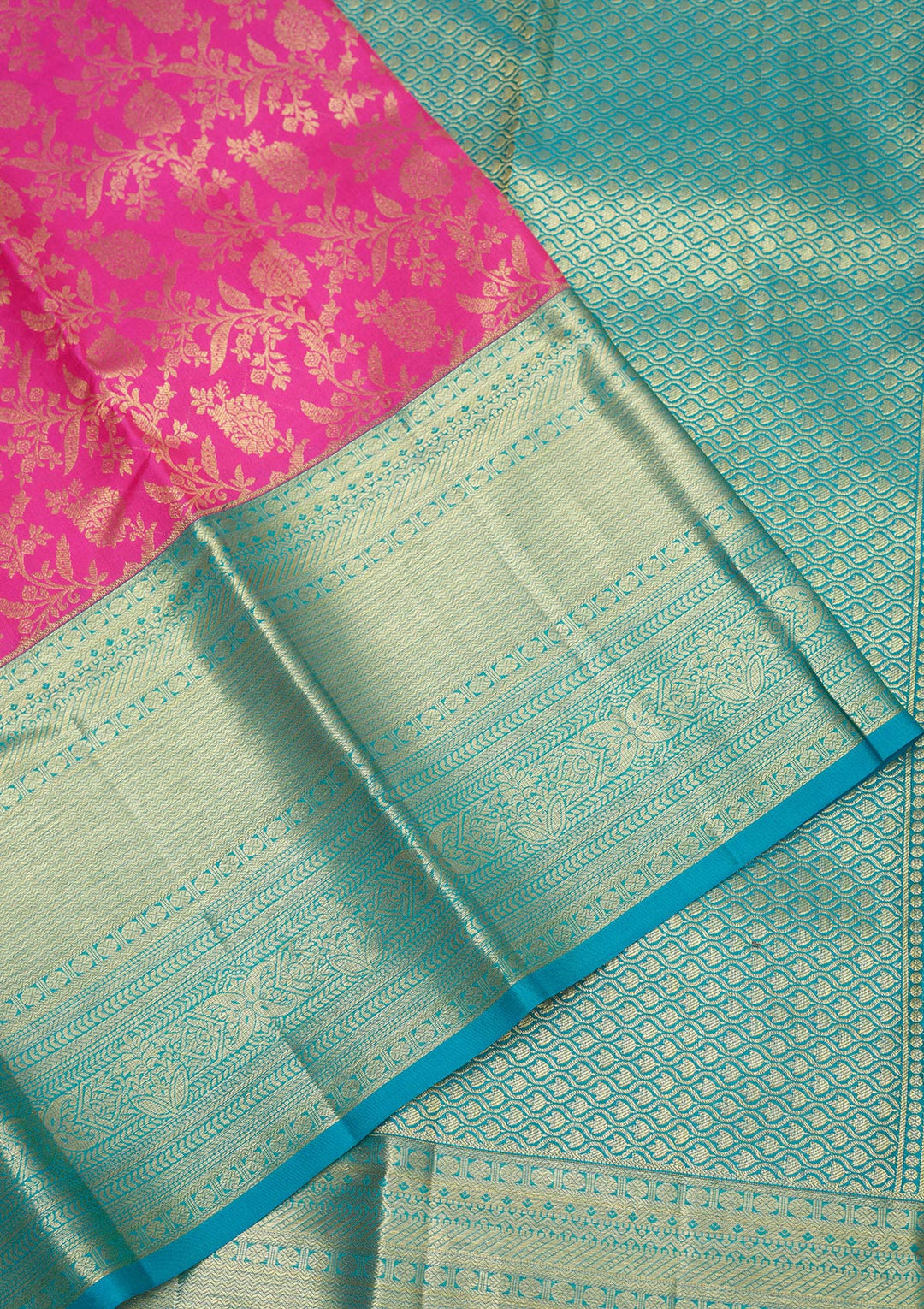 Pink Zariwork Pure Silk Saree-Koskii
