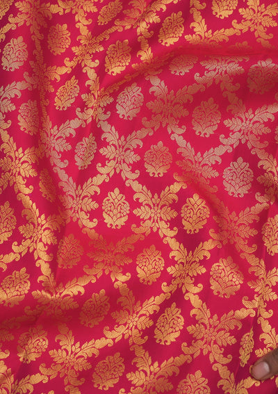 Pink Zariwork Pure Silk Saree-Koskii