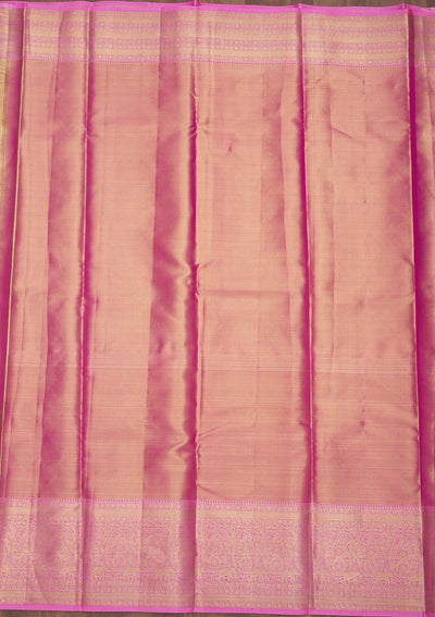 Pink Zariwork Pure Silk Saree-Koskii