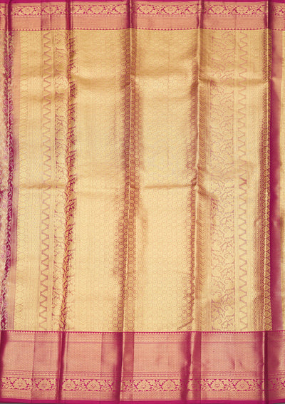 Pink Zariwork Pure Silk Saree-Koskii