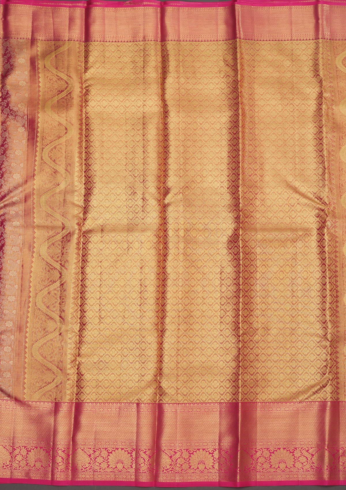 Pink Zariwork Pure Silk Saree-Koskii