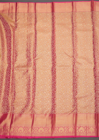 Pink Zariwork Pure Silk Saree-Koskii