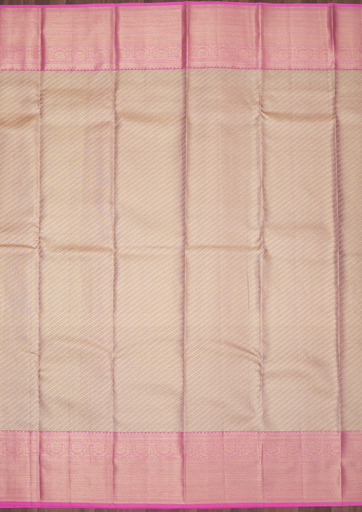 Pink Zariwork Pure Silk Saree-Koskii