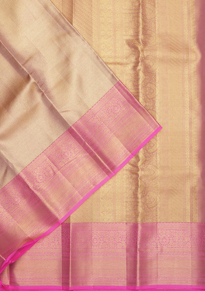 Pink Zariwork Pure Silk Saree-Koskii