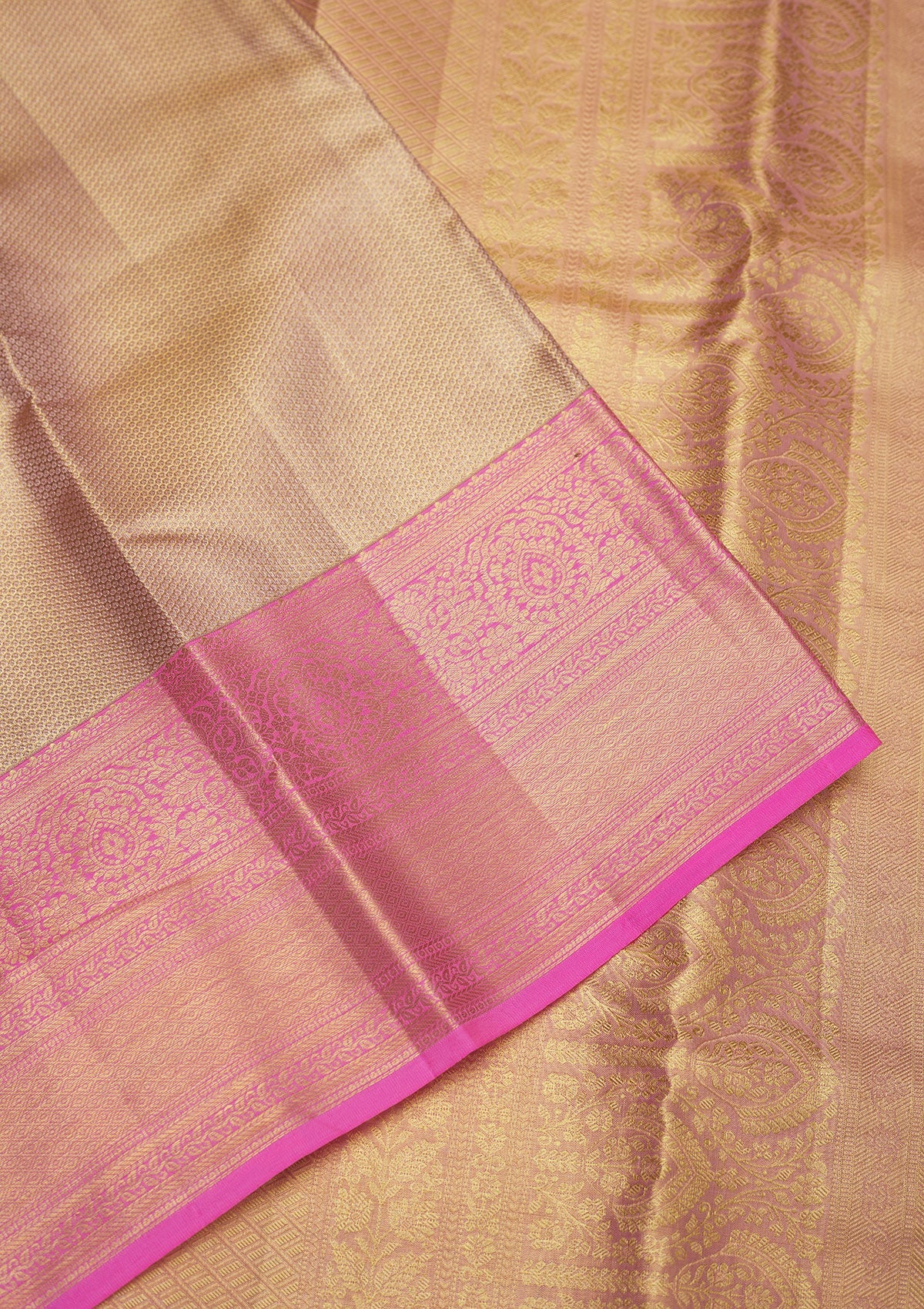 Pink Zariwork Pure Silk Saree-Koskii