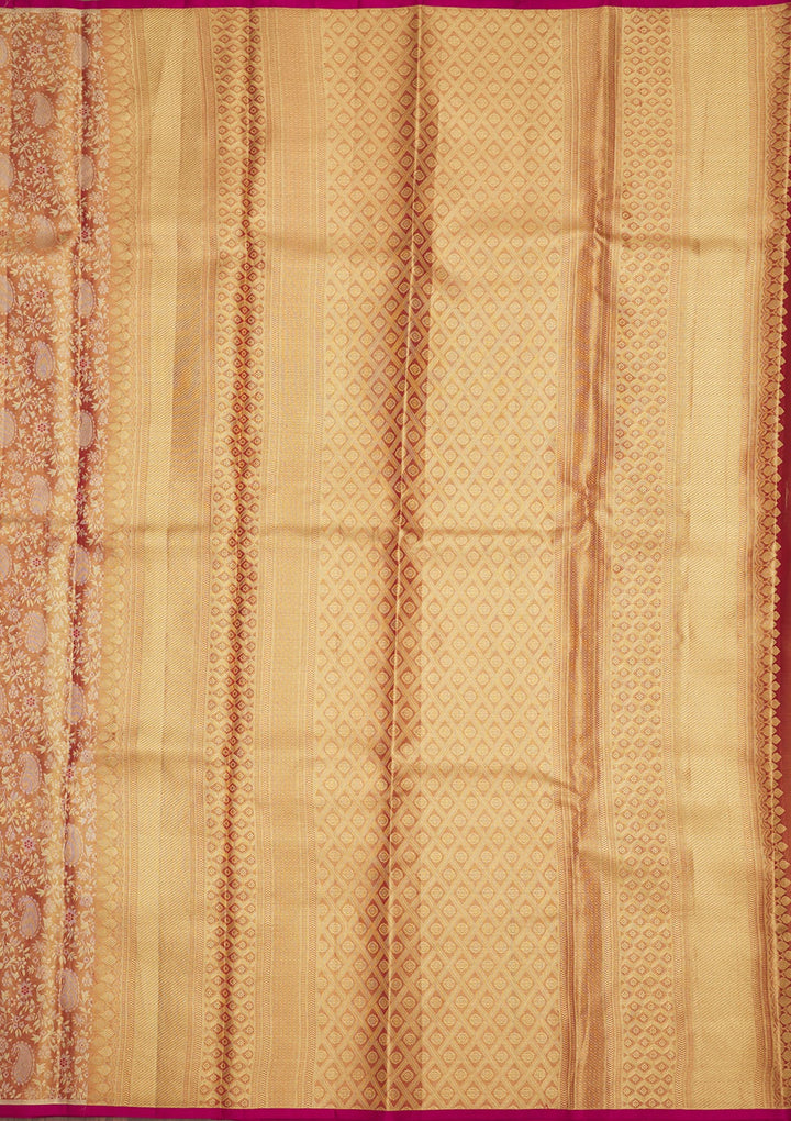Pink Zariwork Pure Silk Saree-Koskii