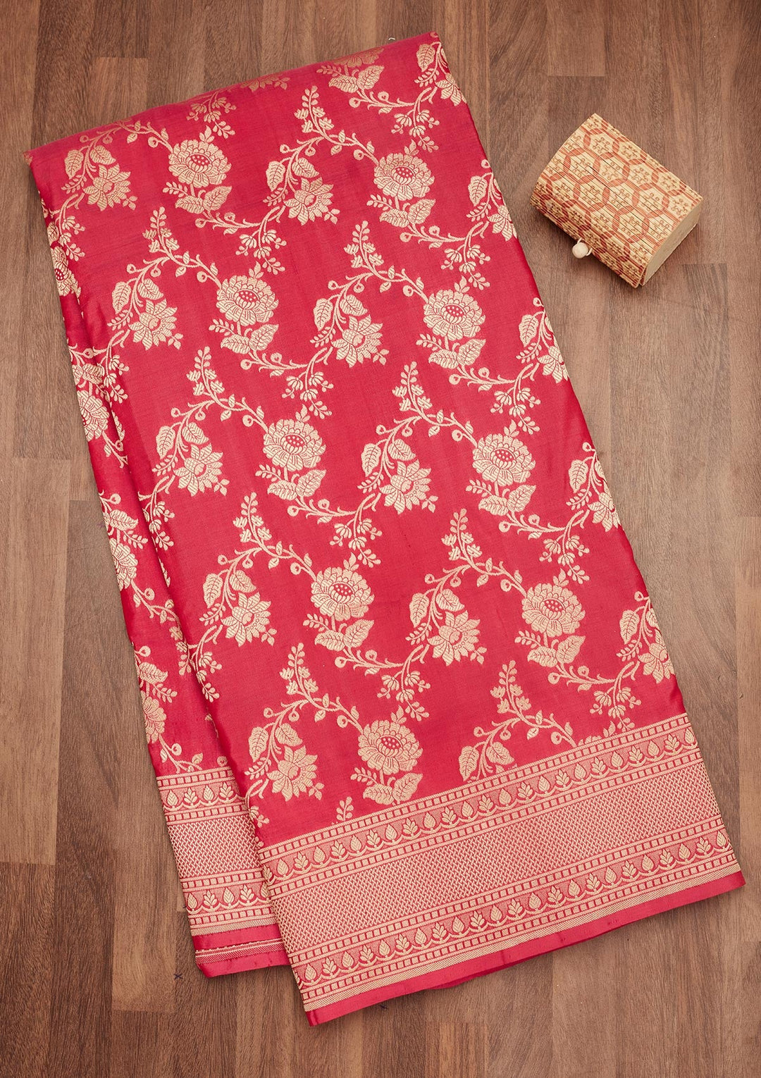 Pink Zariwork Pure Silk Saree-Koskii