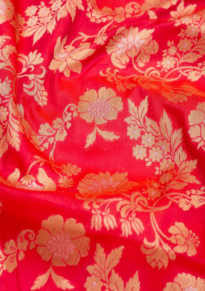 Pink Zariwork Pure Silk Saree-Koskii