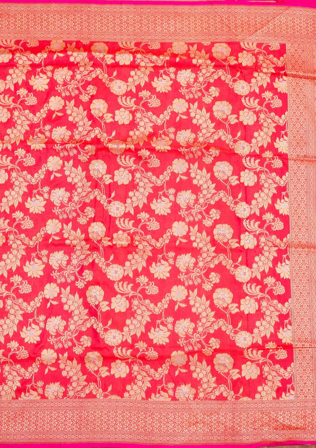 Pink Zariwork Pure Silk Saree-Koskii
