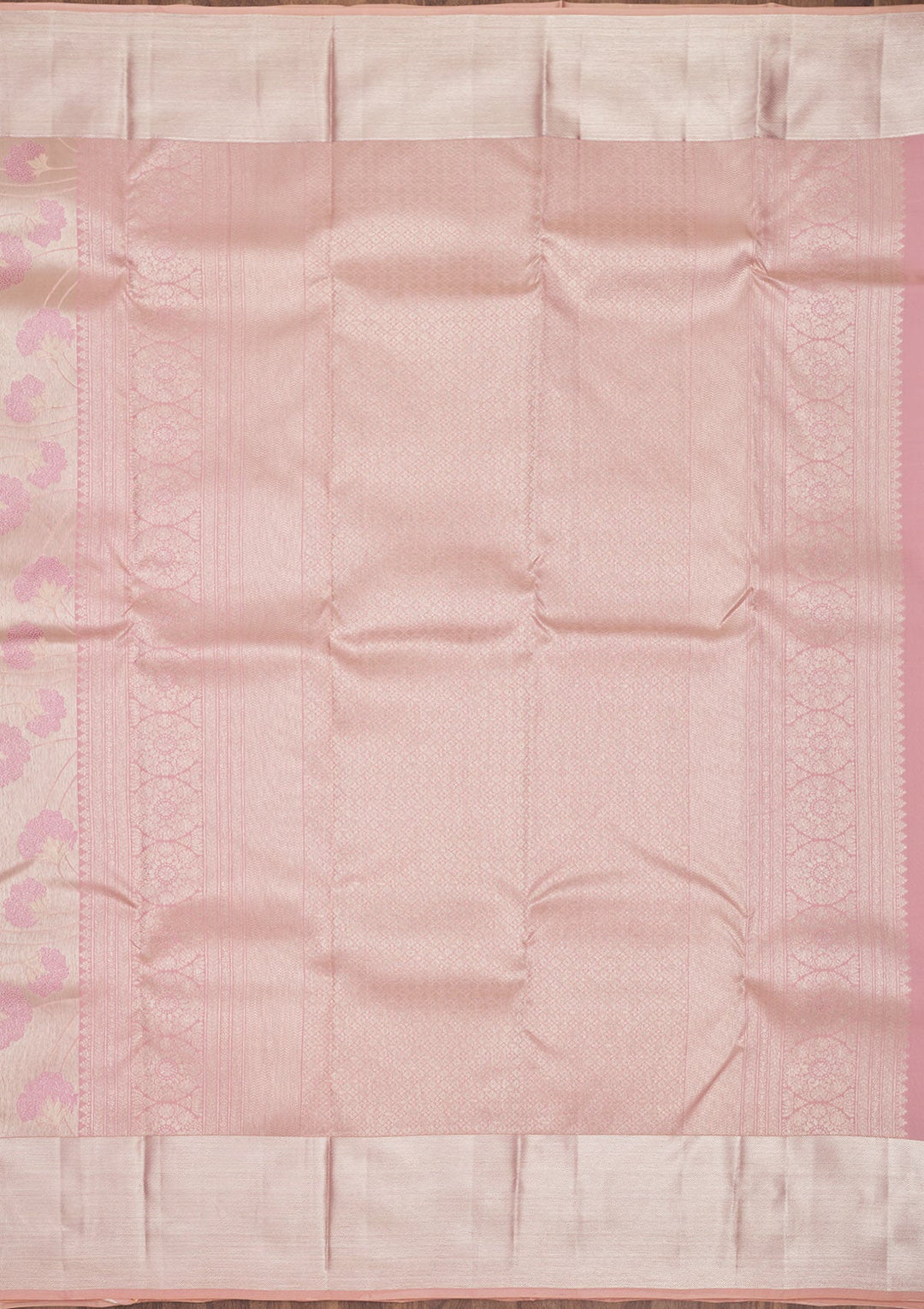 Pink Zariwork Pure Silk Saree-Koskii
