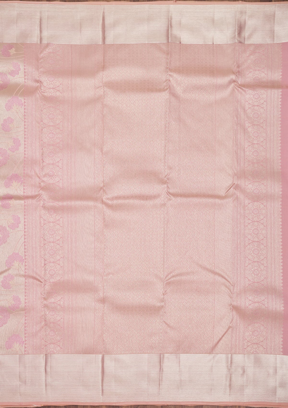 Pink Zariwork Pure Silk Saree-Koskii