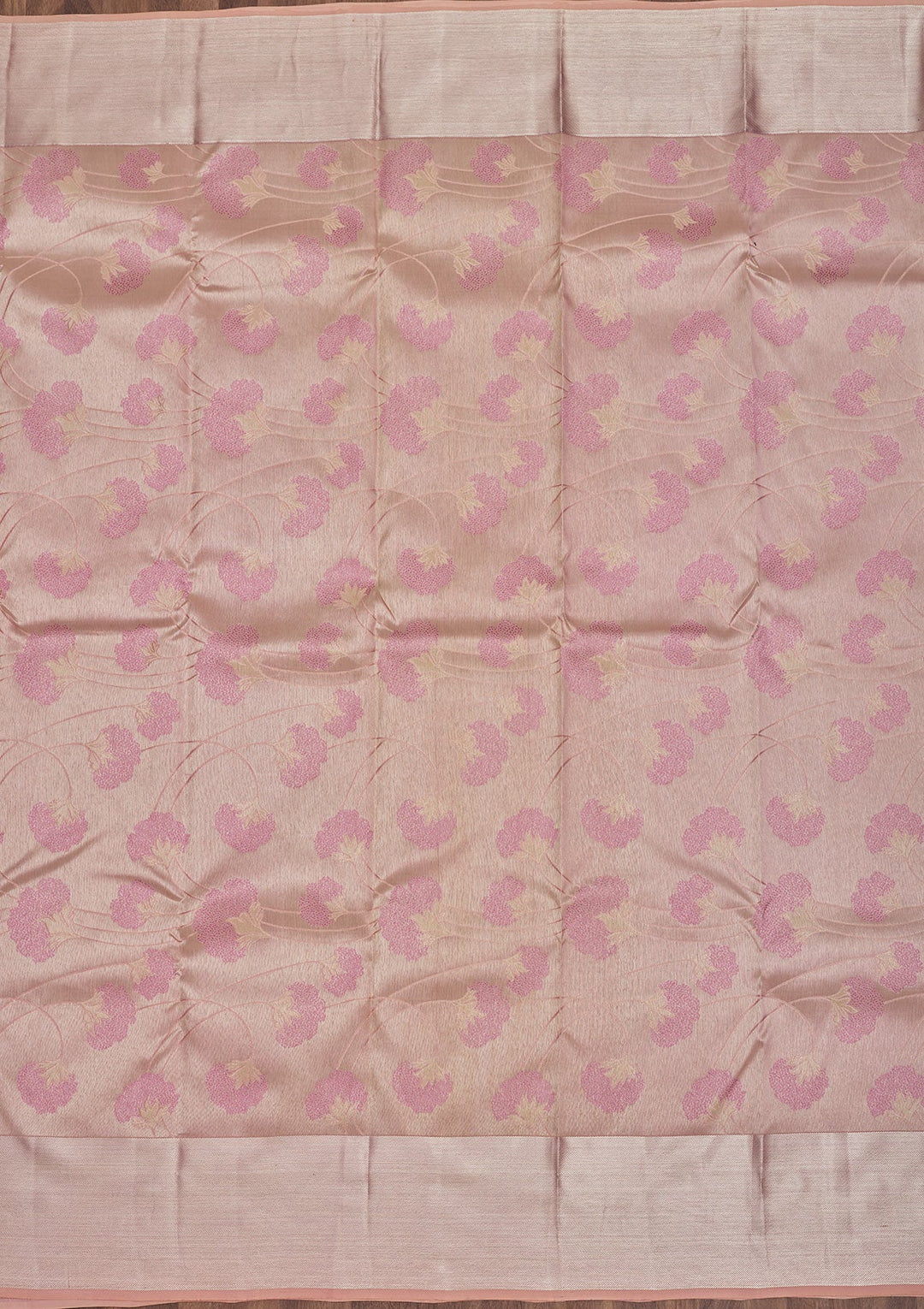 Pink Zariwork Pure Silk Saree-Koskii
