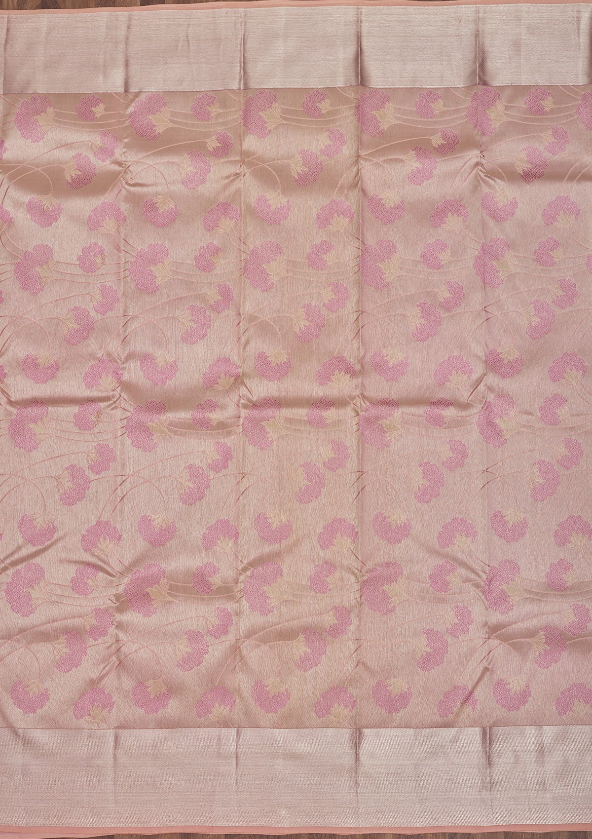 Pink Zariwork Pure Silk Saree-Koskii