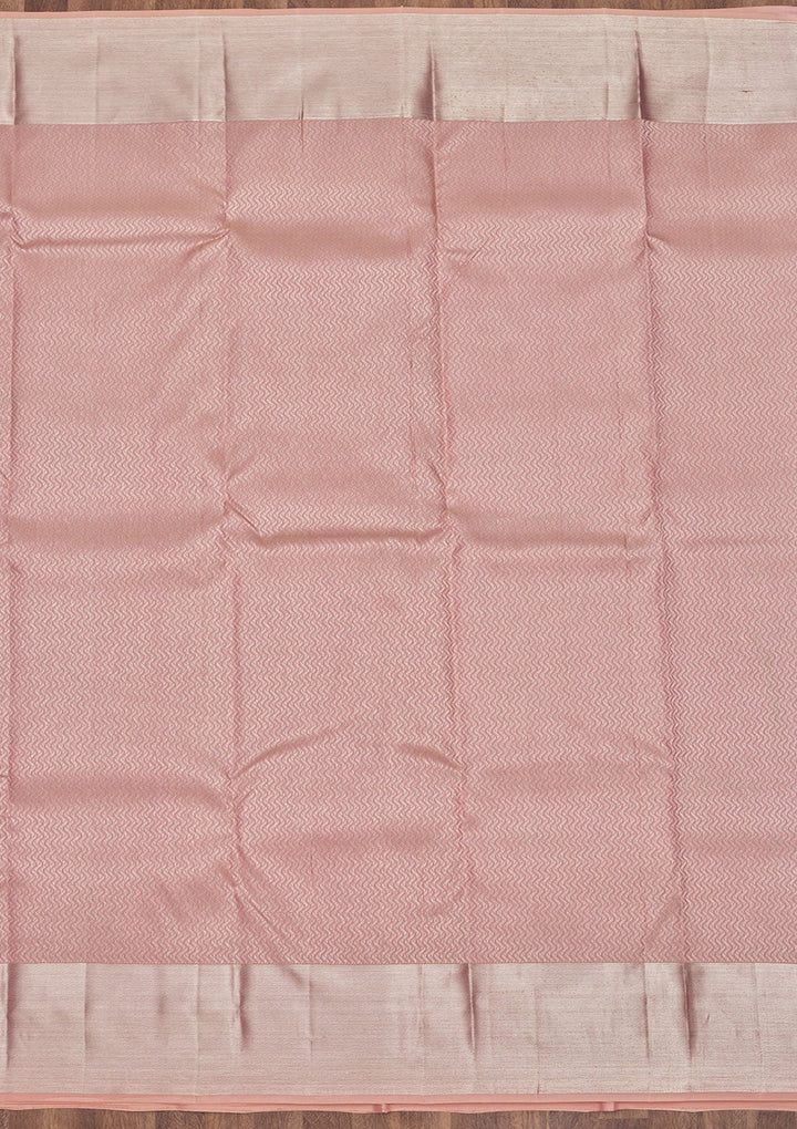 Pink Zariwork Pure Silk Saree-Koskii
