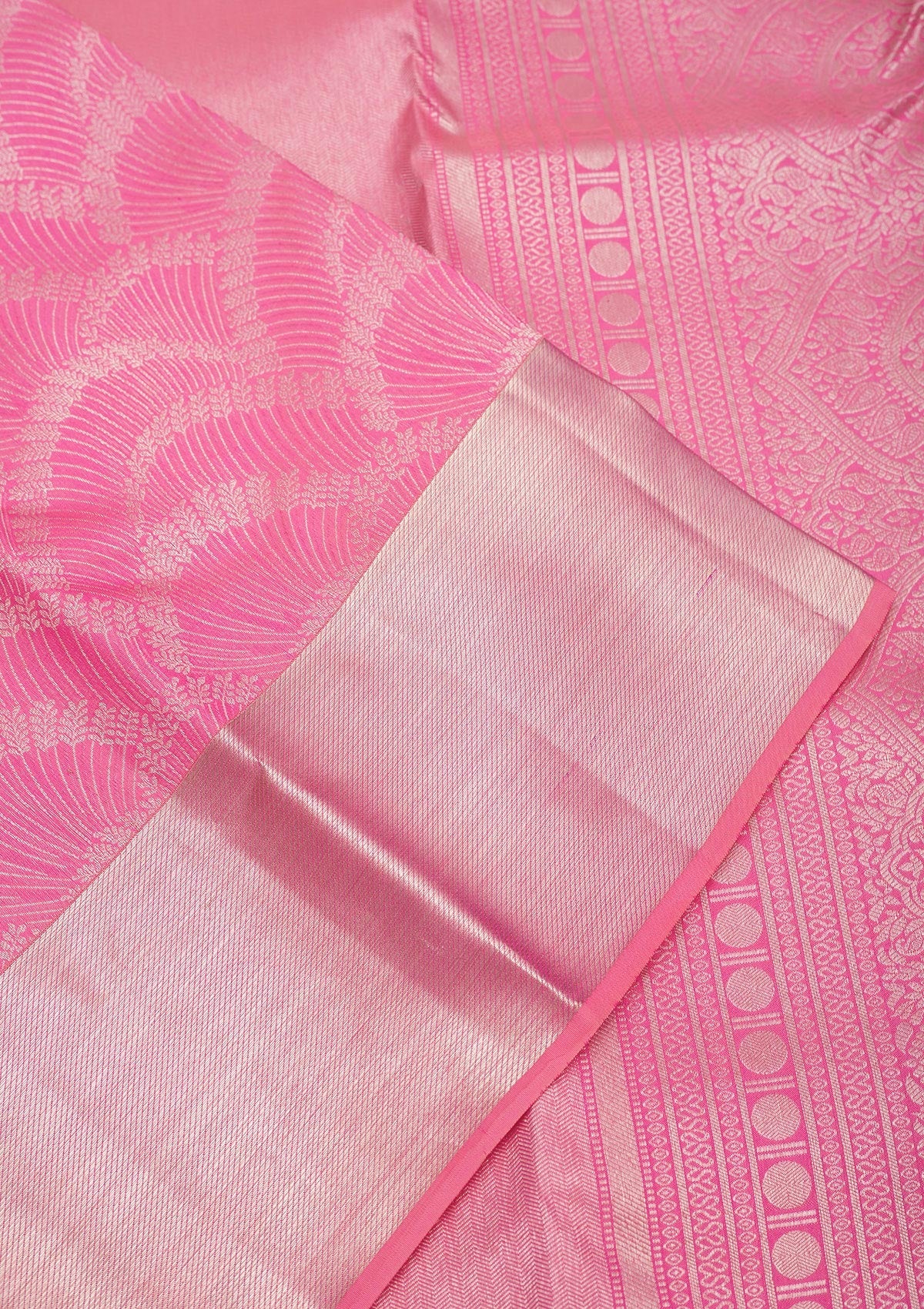 Pink Zariwork Pure Silk Saree-Koskii