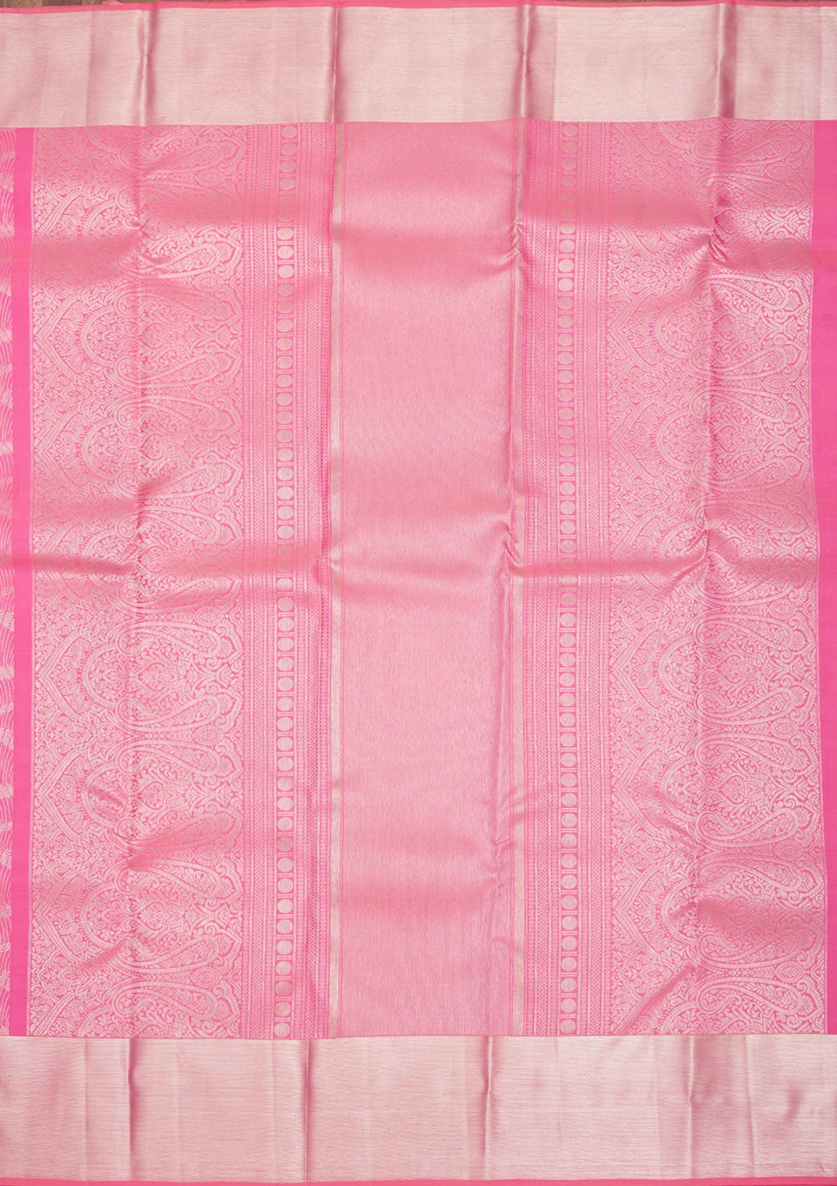 Pink Zariwork Pure Silk Saree-Koskii