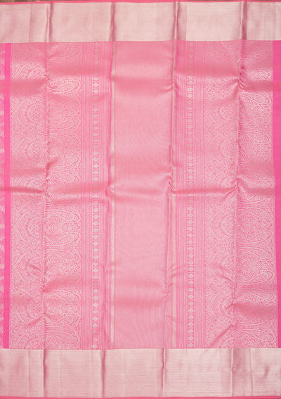 Pink Zariwork Pure Silk Saree-Koskii