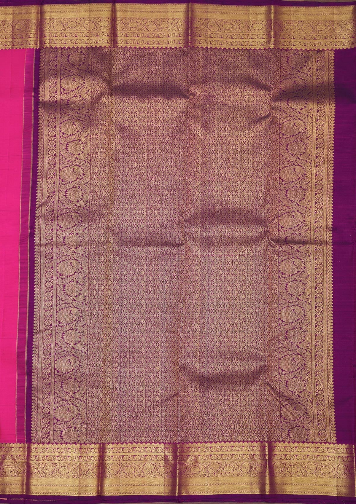 Pink Zariwork Pure Silk Saree-Koskii