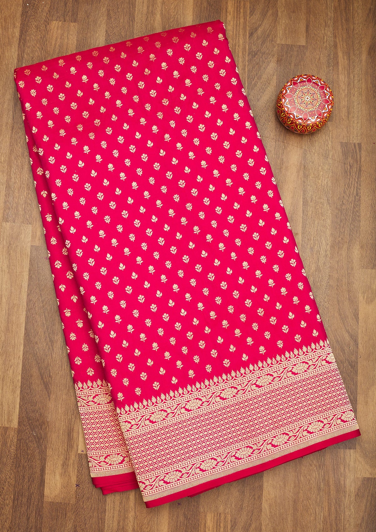 Pink Zariwork Pure Silk Saree-Koskii