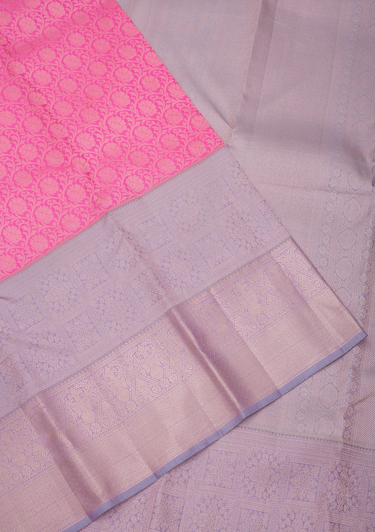 Pink Zariwork Pure Silk Saree-Koskii