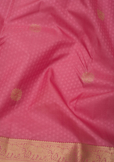 Pink Zariwork Pure Silk Saree