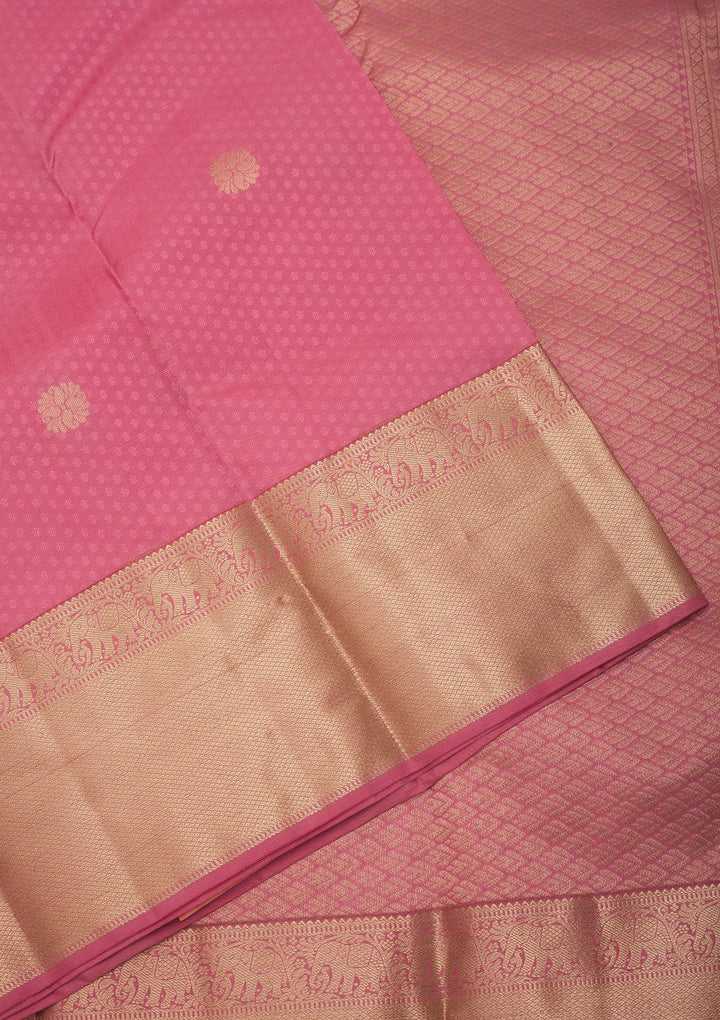 Pink Zariwork Pure Silk Saree