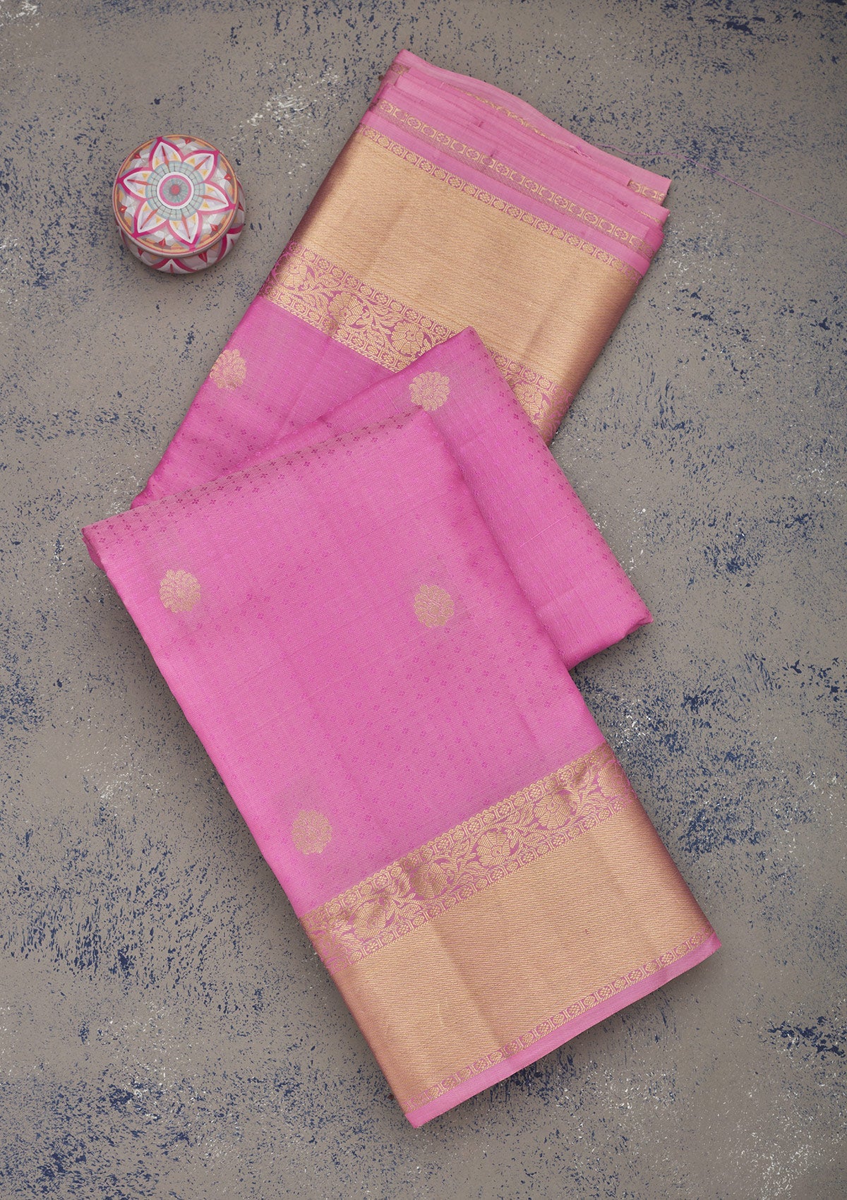 Pink Zariwork Pure Silk Saree-Koskii