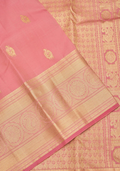 Pink Zariwork Pure Silk Saree