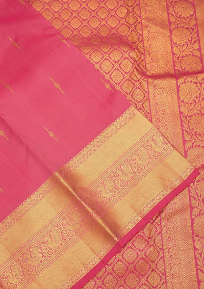 Pink Zariwork Pure Silk Saree