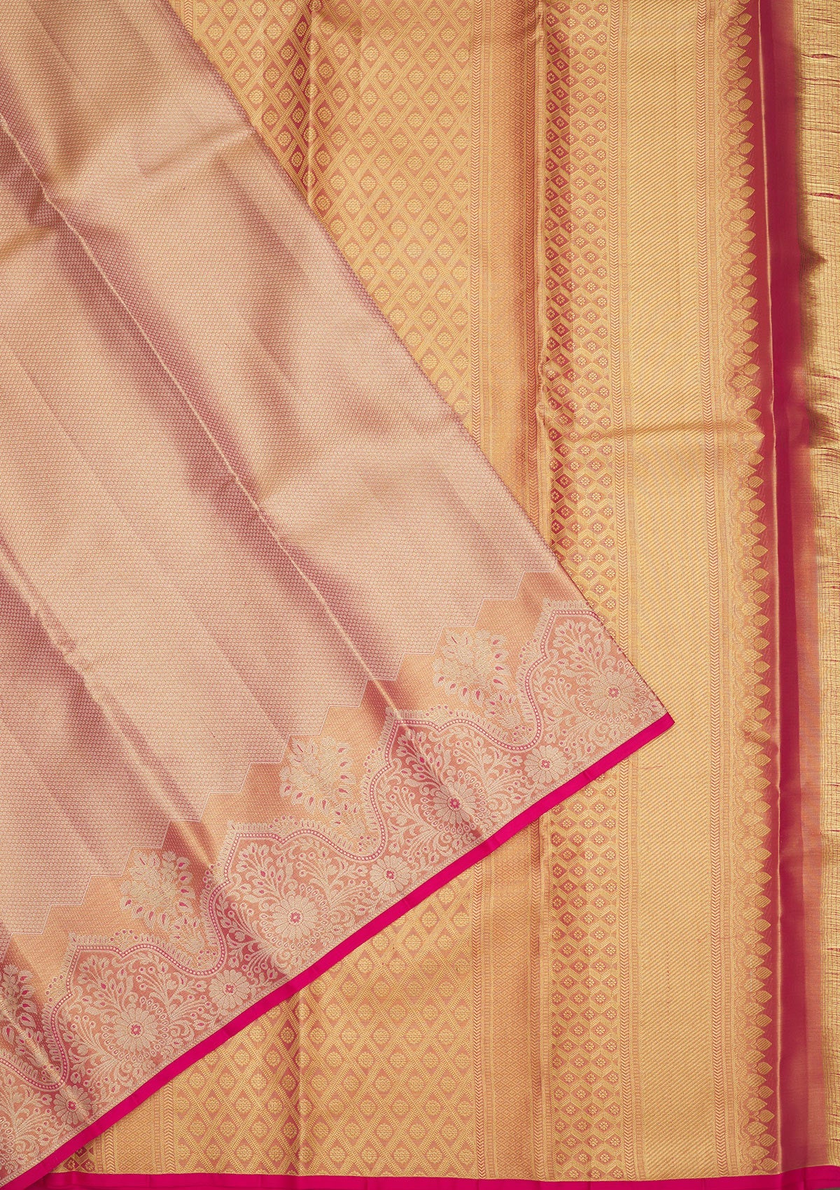 Pink Zariwork Pure Silk Saree