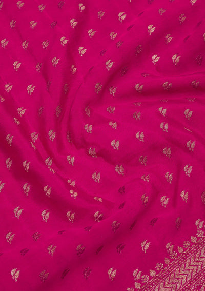 Pink Zariwork Pure Silk Saree-Koskii