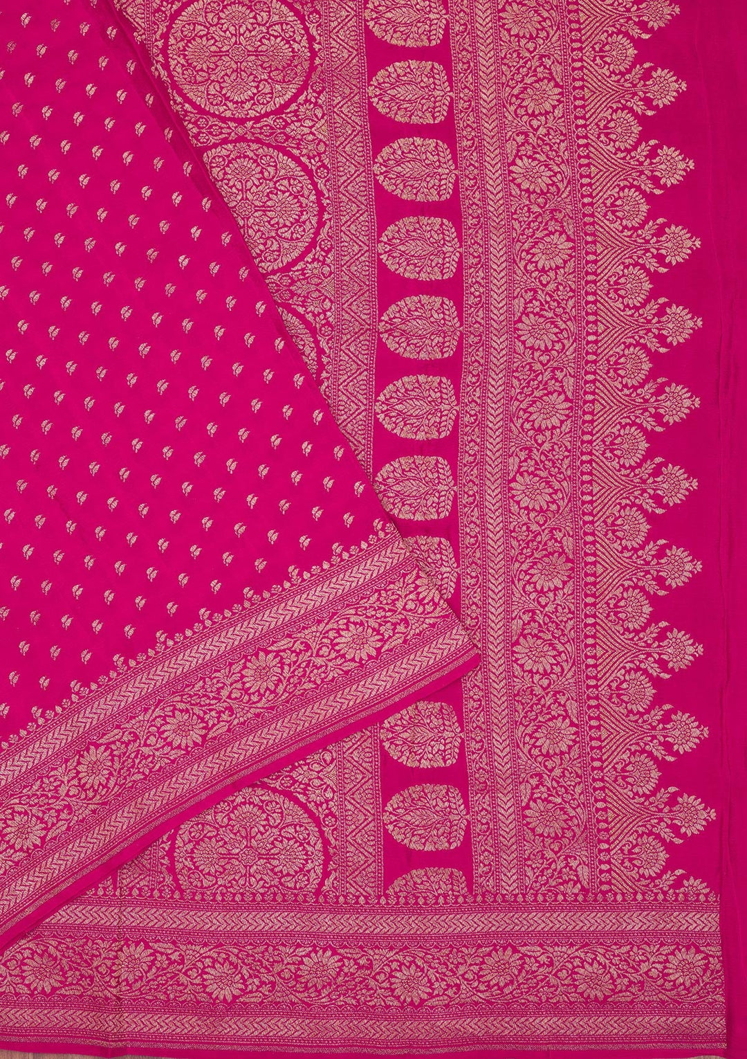 Pink Zariwork Pure Silk Saree-Koskii