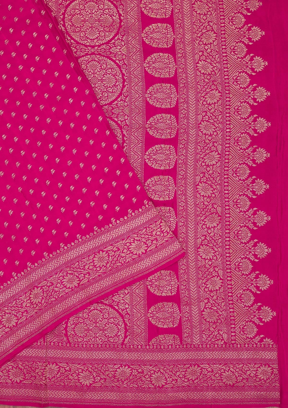 Pink Zariwork Pure Silk Saree-Koskii