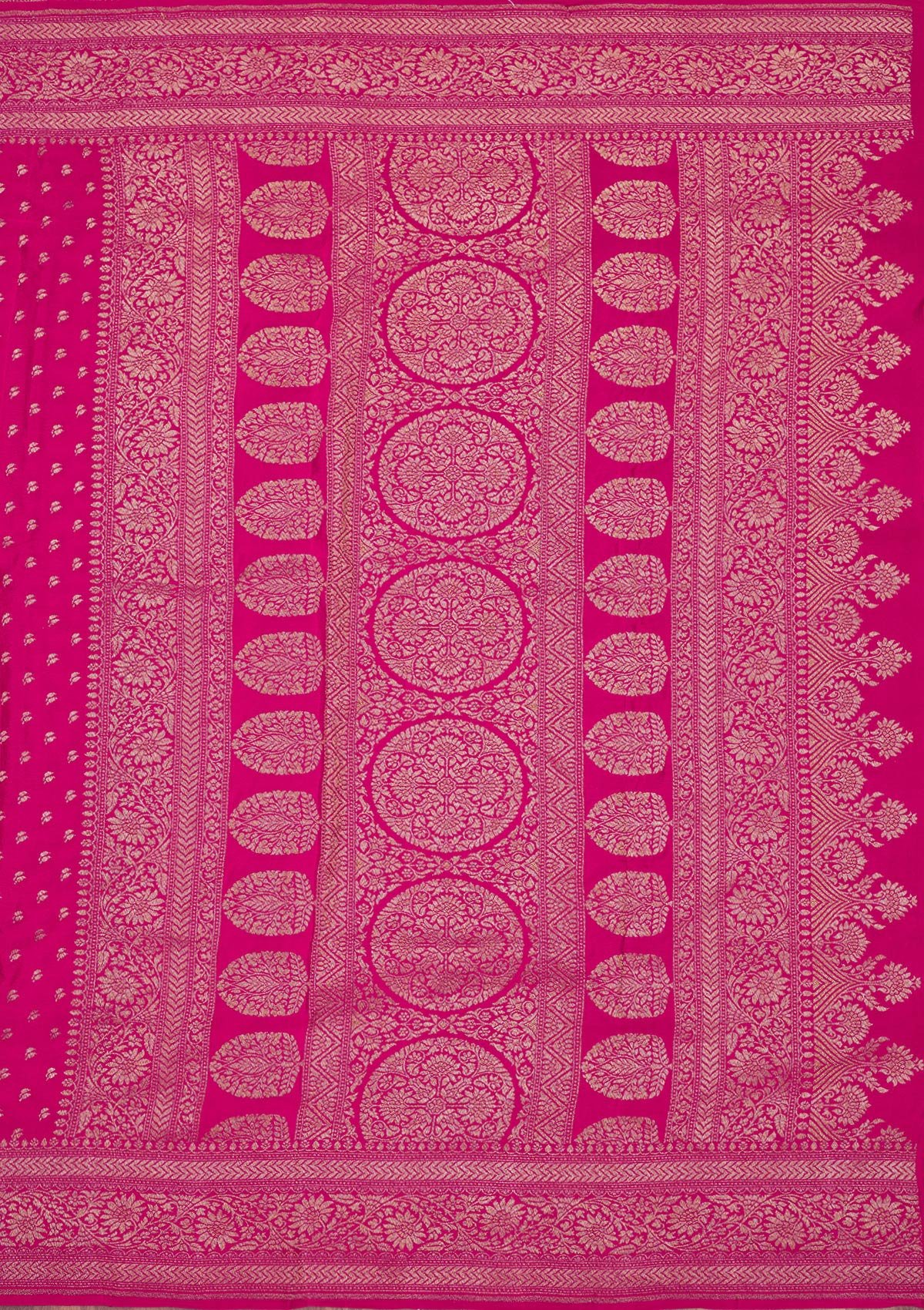 Pink Zariwork Pure Silk Saree-Koskii