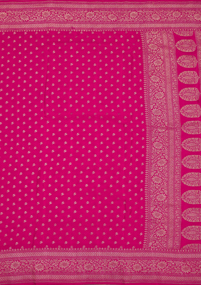 Pink Zariwork Pure Silk Saree-Koskii