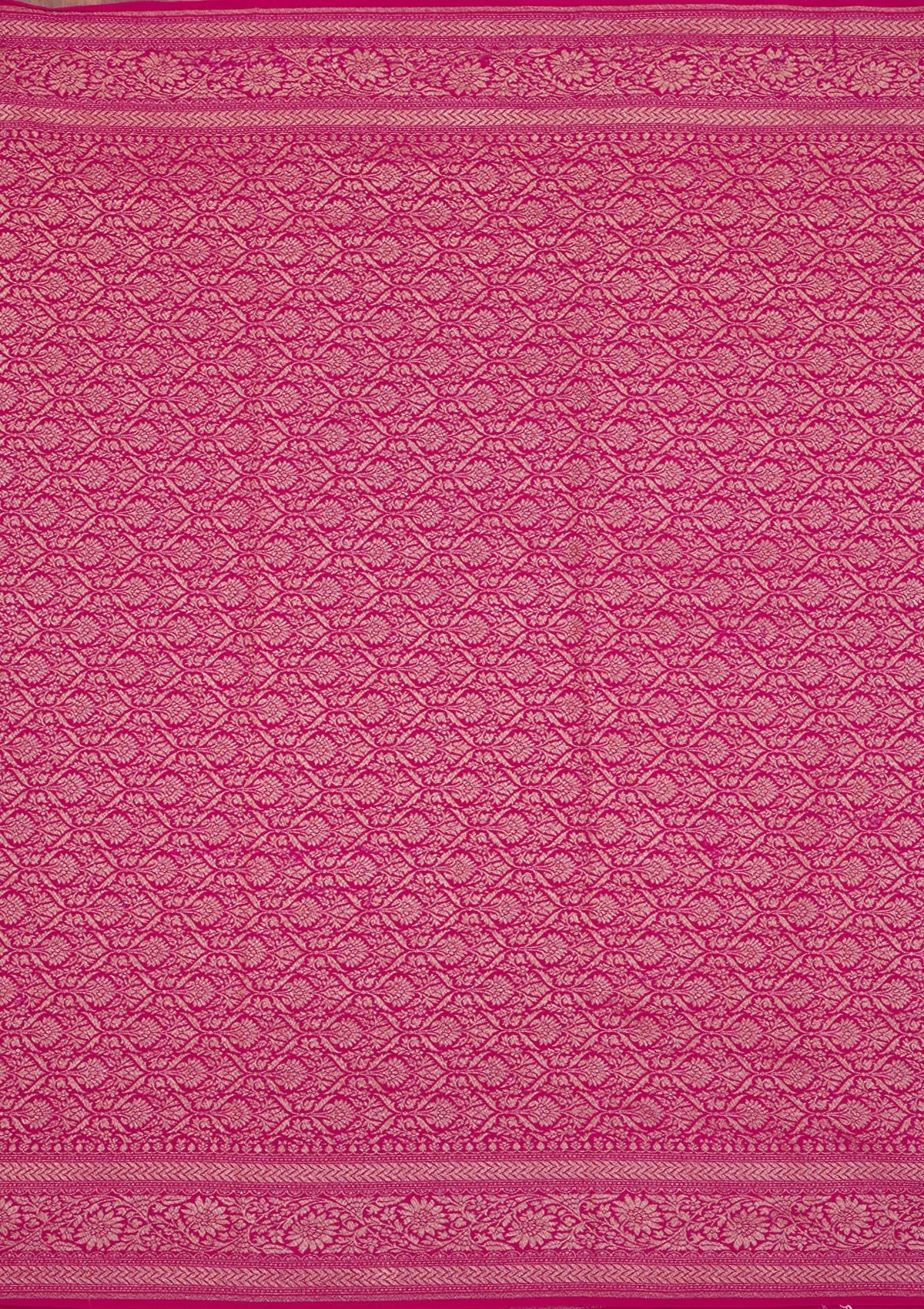 Pink Zariwork Pure Silk Saree-Koskii