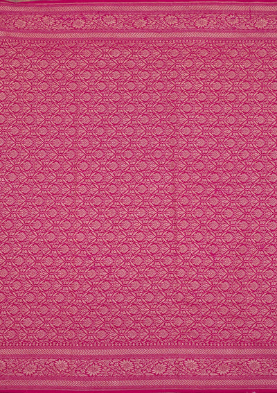 Pink Zariwork Pure Silk Saree-Koskii