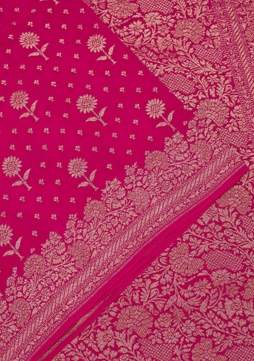 Pink Zariwork Pure Silk Saree-Koskii