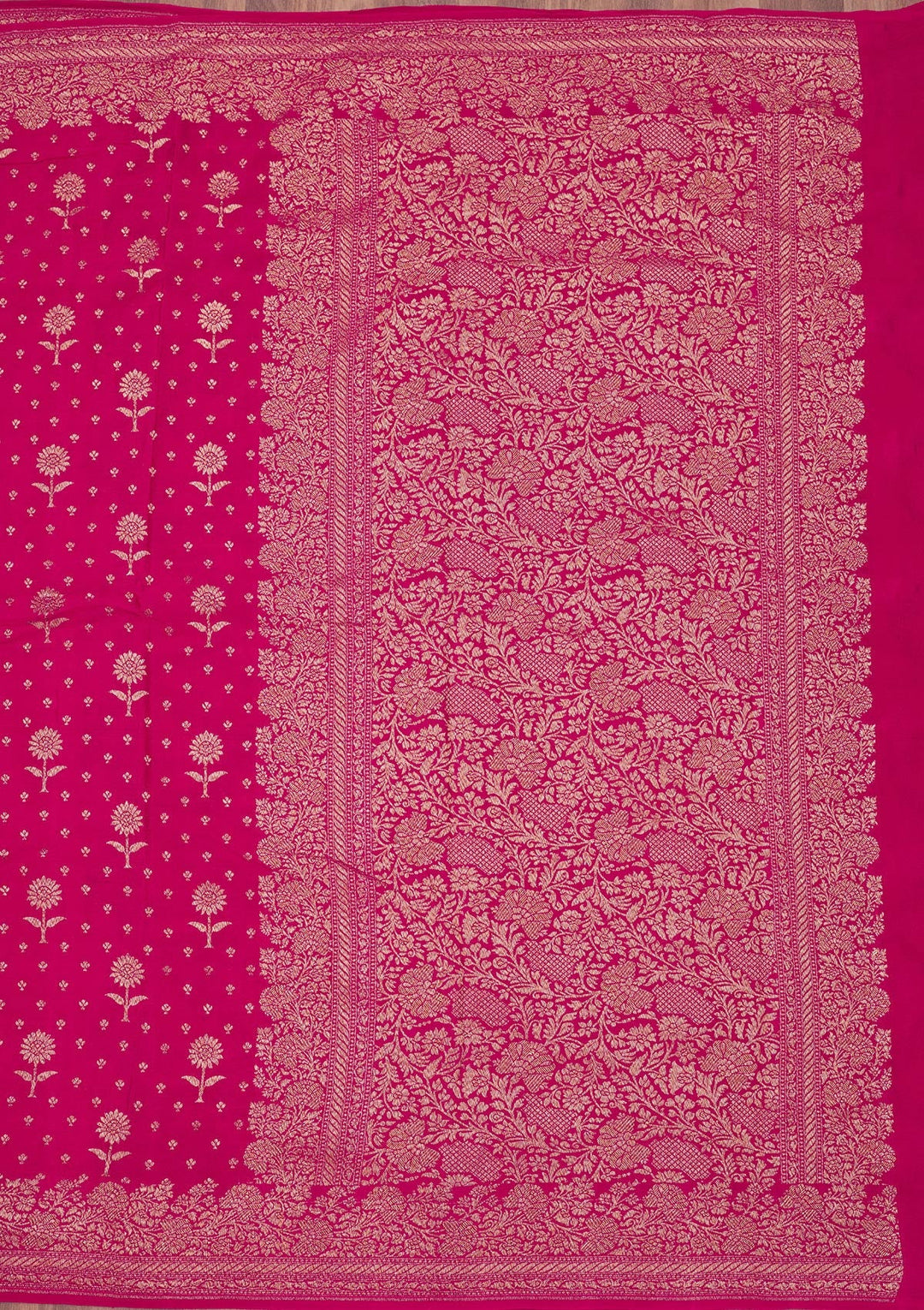 Pink Zariwork Pure Silk Saree-Koskii