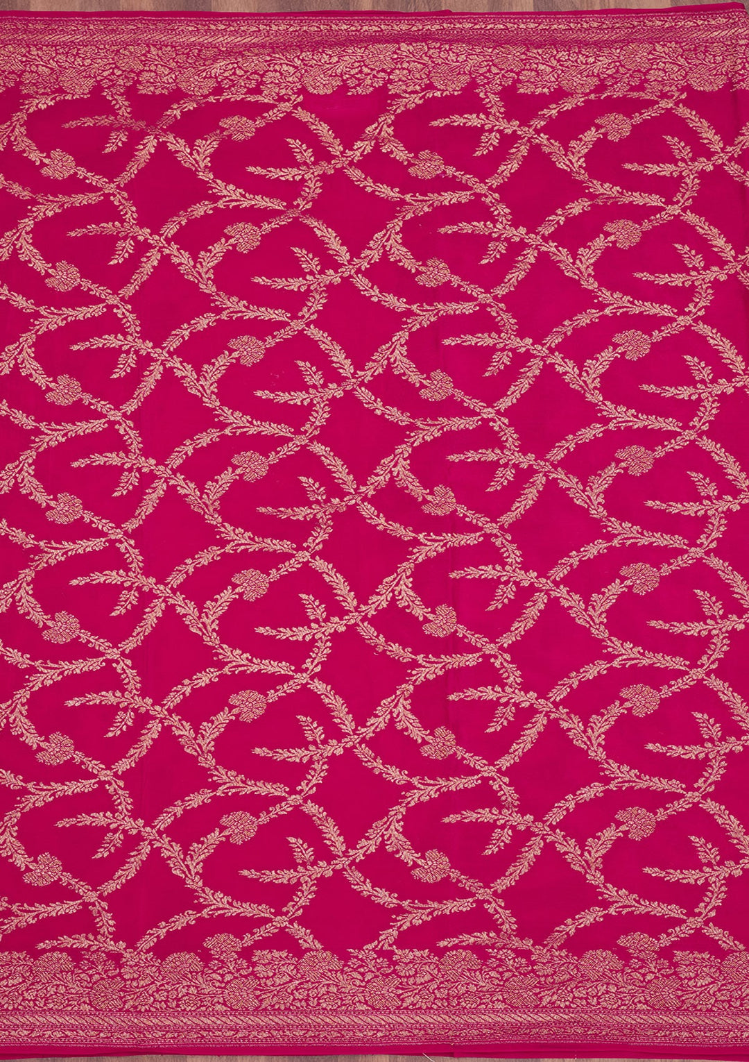 Pink Zariwork Pure Silk Saree-Koskii