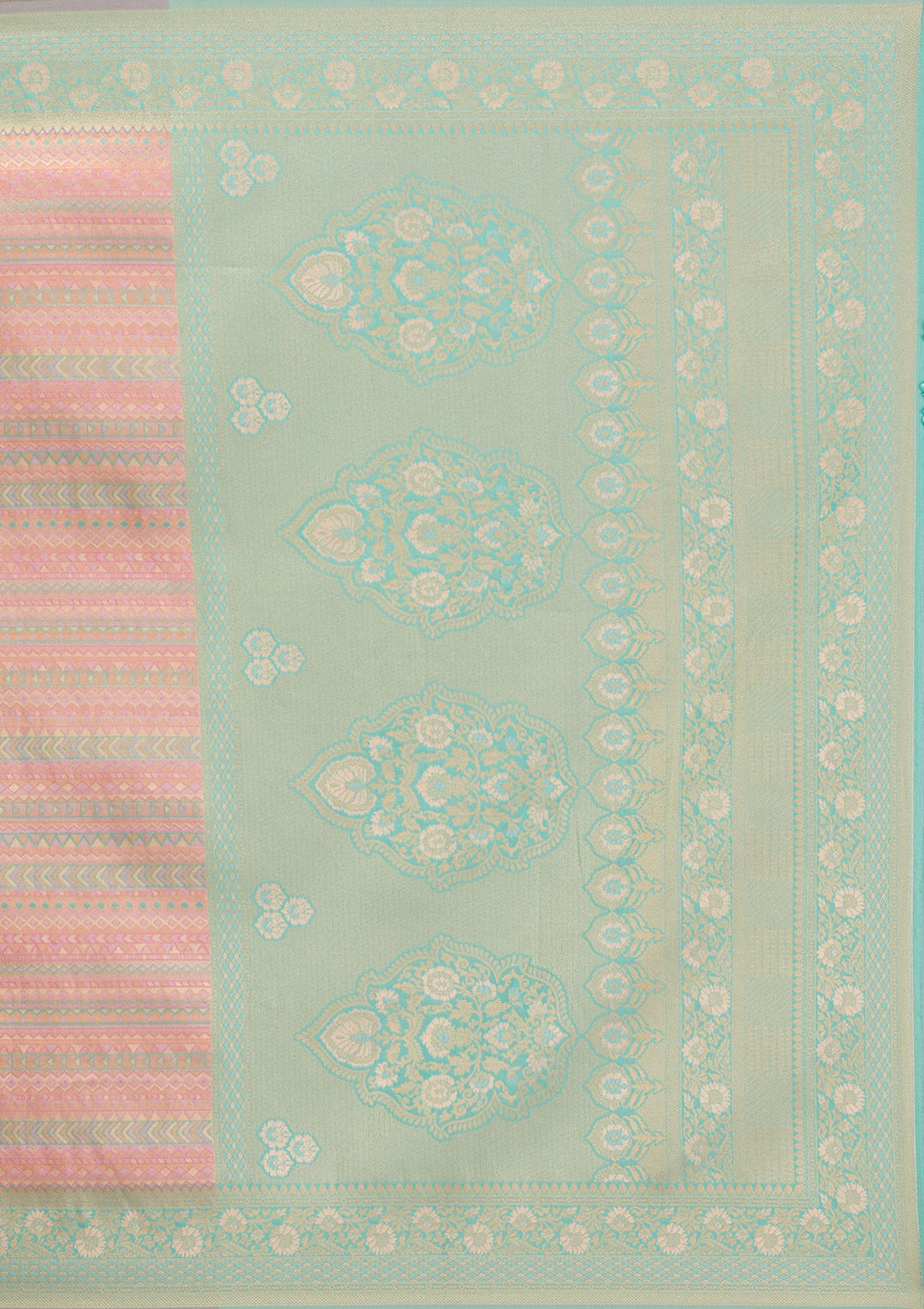 Pink Zariwork Silk Saree-Koskii