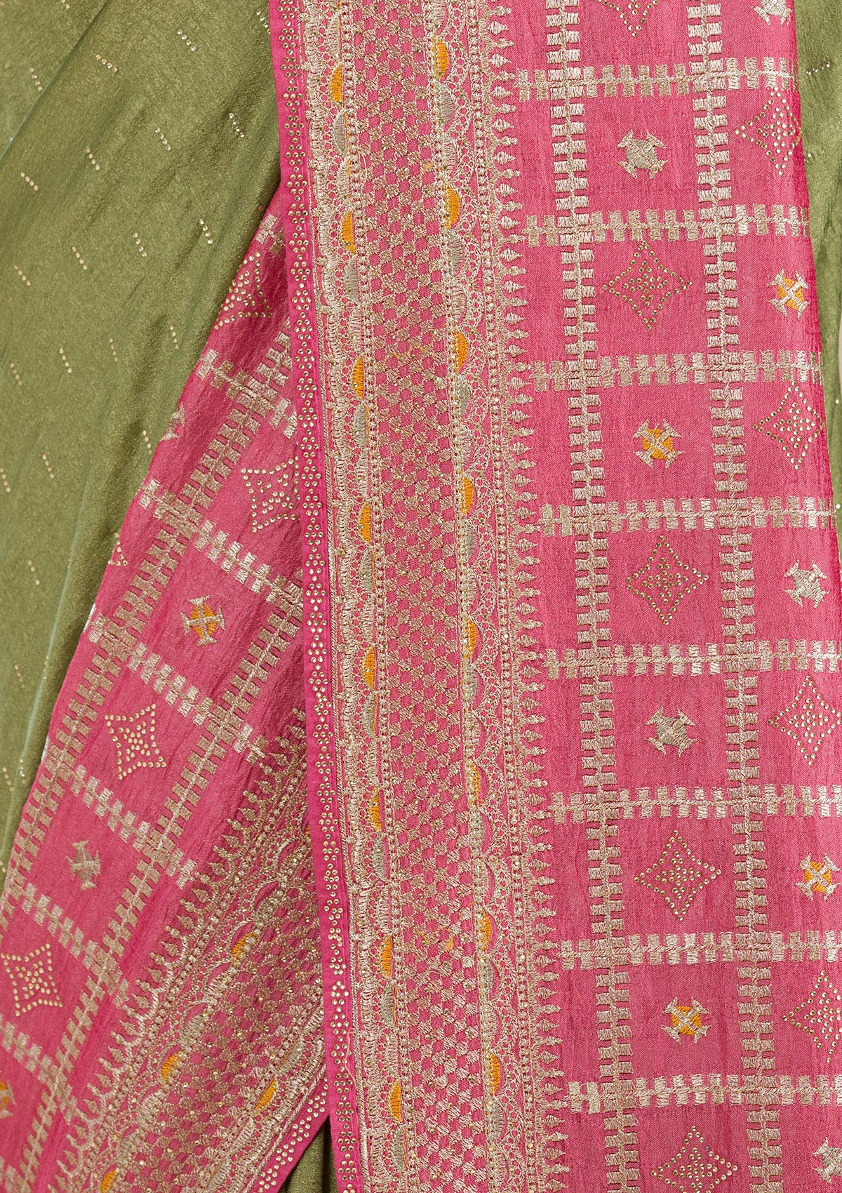 Pink Zariwork Soft Silk Saree-Koskii