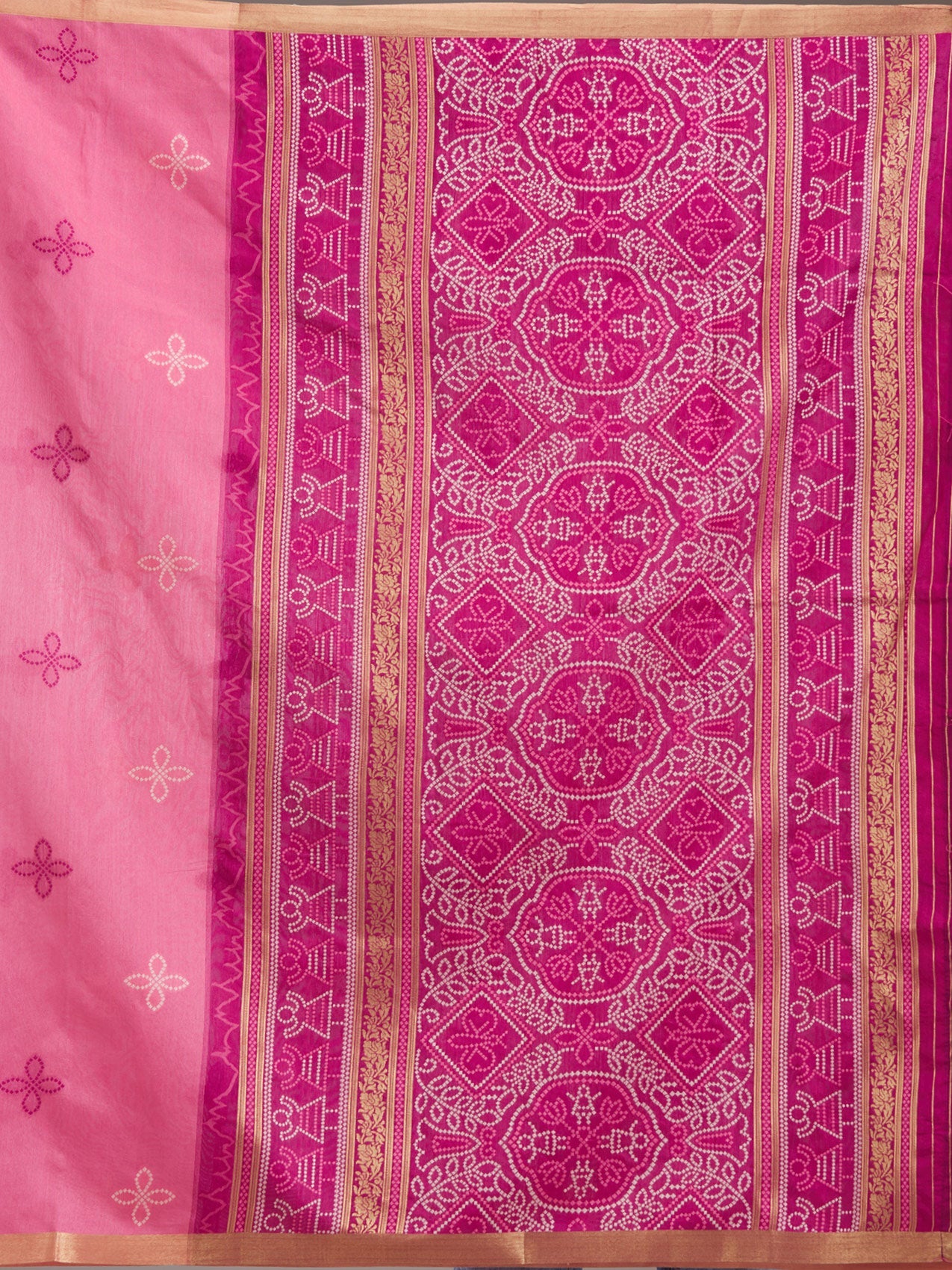 Pink Zariwork Tissue Saree-Koskii