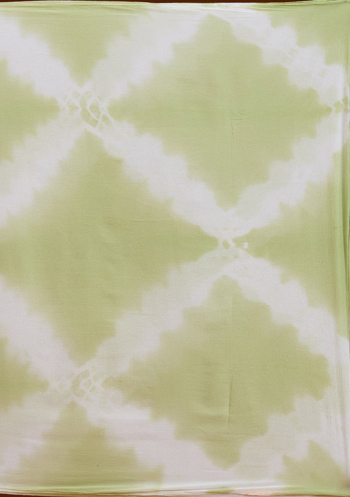Pista Green Threadwork Semi Crepe Readymade Salwar Suit-Koskii