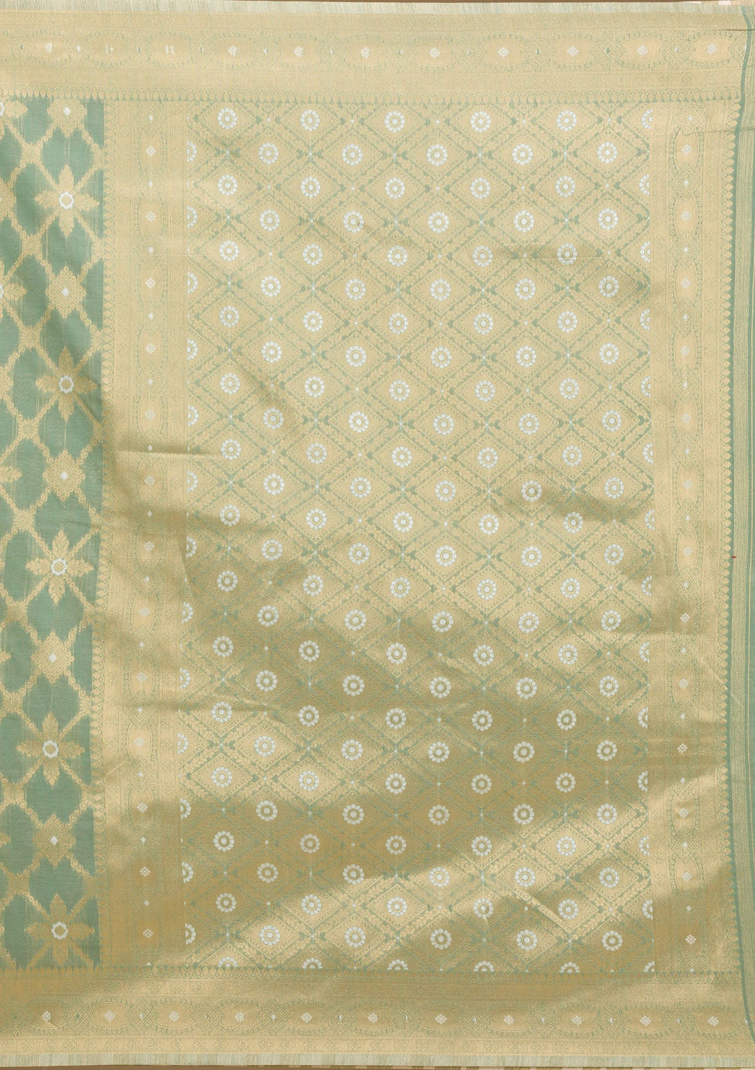 Pista Green Zariwork Art Silk Saree-Koskii