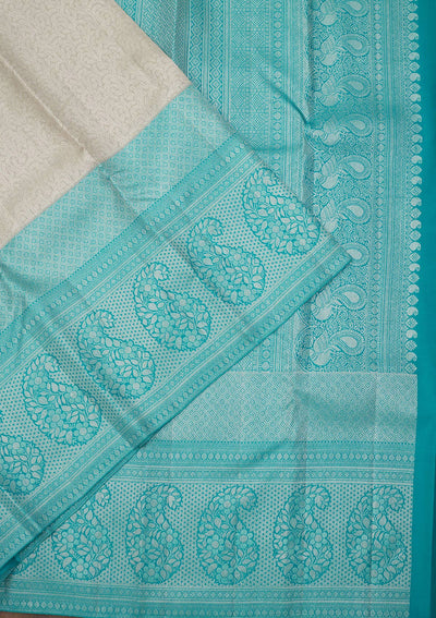 Pista Green Zariwork Pure Silk Saree-Koskii