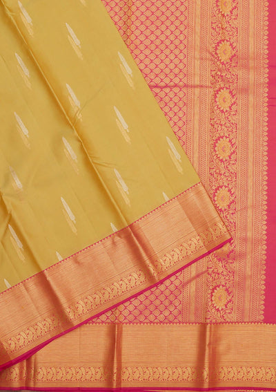 Pista Green Zariwork Pure Silk Saree-Koskii