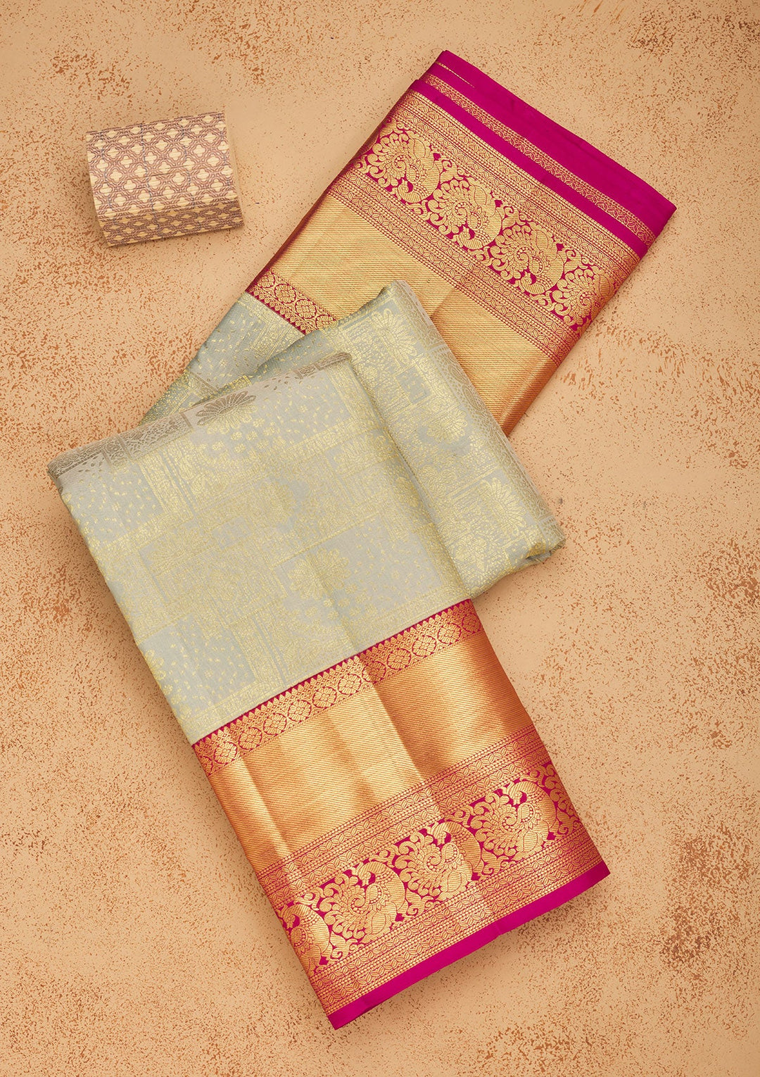 Pista Green Zariwork Pure Silk Saree-Koskii